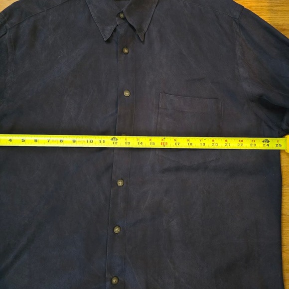 Baracuta Purple Long Sleeve Button Down Shirt SZ XL Mens 100% Silk 80s 90s Style - Picture 4 of 8